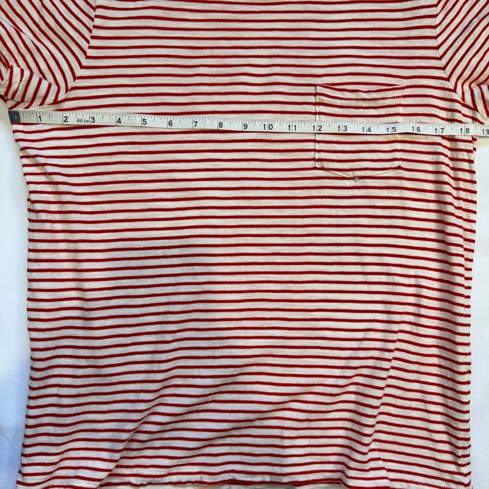 Madewell Red and White Striped Tee Size Large - Picture 6 of 11
